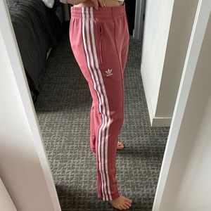 Pink Adidas 3Stripe Pants - Size Medium